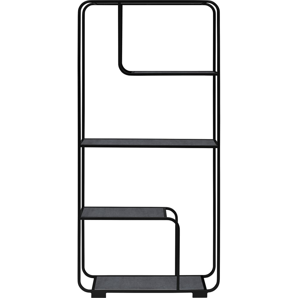 Изображение товара Стеллаж GreenWeen SIENA черный каркас ЛДСП Бетон темный 800х300х1730