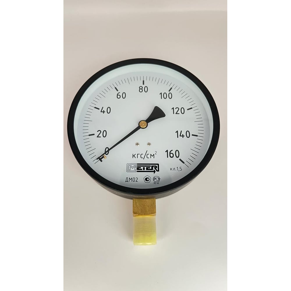 Изображение товара Манометр МЕТЕР ДМ 02-160-1-М Р= 0..160 кгс/см2 М20х1,5 кл.1,5 781