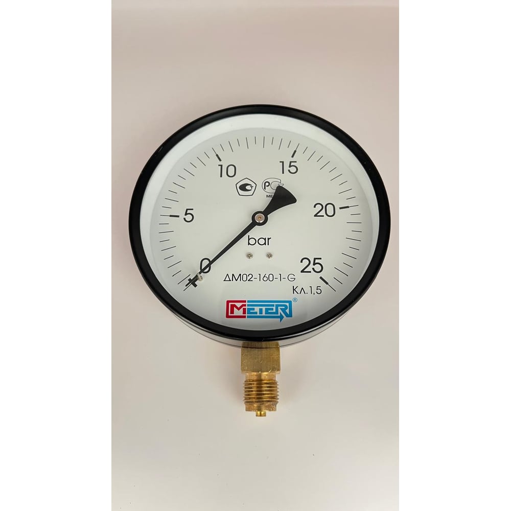 Изображение товара Манометр МЕТЕР ДМ 02-160-1-G для измерения давления