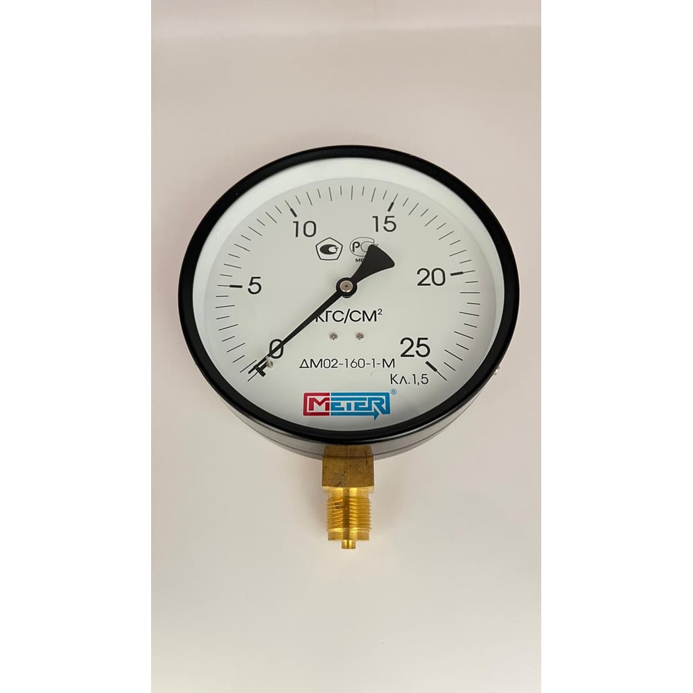 Изображение товара Манометр МЕТЕР ДМ 02-160-1-М Р= 0..25 кгс/см2 М20х1,5 кл.1,5 788