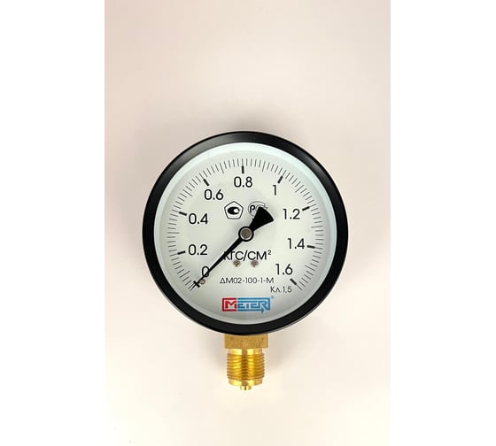 Изображение товара Манометр МЕТЕР ДМ 02-100-1-М Р=0..1,6 кгс/см2 М20х1,5 кл.1,5 720