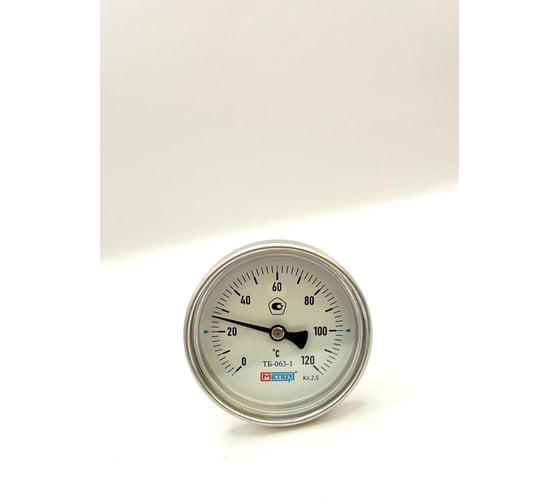 Изображение товара Термометр МЕТЕР ТБ-063-1 T=0..120 С L=100мм кл.2,5 (с латунной гильзой G1/2) 1662