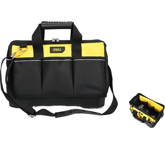Изображение товара Сумка для инструментов DELI с жестким пластиковым дном DL586120 (410х290х240мм, 12 карманов, ткань Oxford 600D) 209057