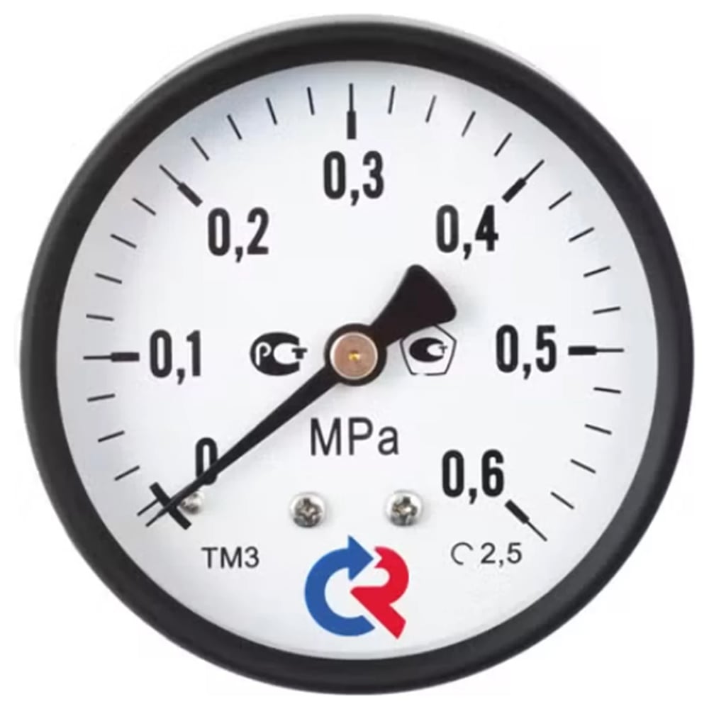 Изображение товара Манометр осевой РОСМА ТМ-510Т.00 (0-0.6МПа) G1/2 профессиональный