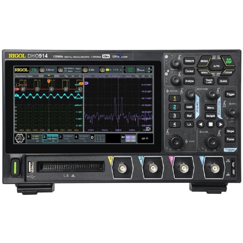 Изображение товара Цифровой осциллограф Rigol DHO914 125 МГц 4 канала для измерений
