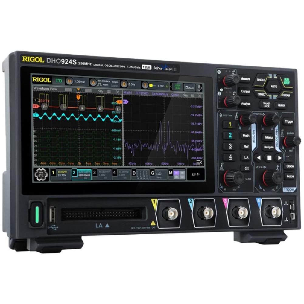 Изображение товара Цифровой осциллограф Rigol DHO914S 125 МГц для профессиональных измерений