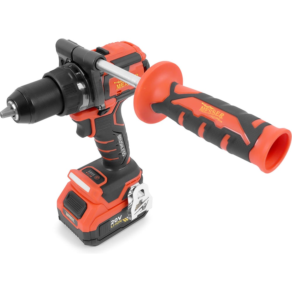 Изображение товара Бесщёточная аккумуляторная дрель-шуруповерт MESSER MD160 кейс 160 Нм 10-04-160