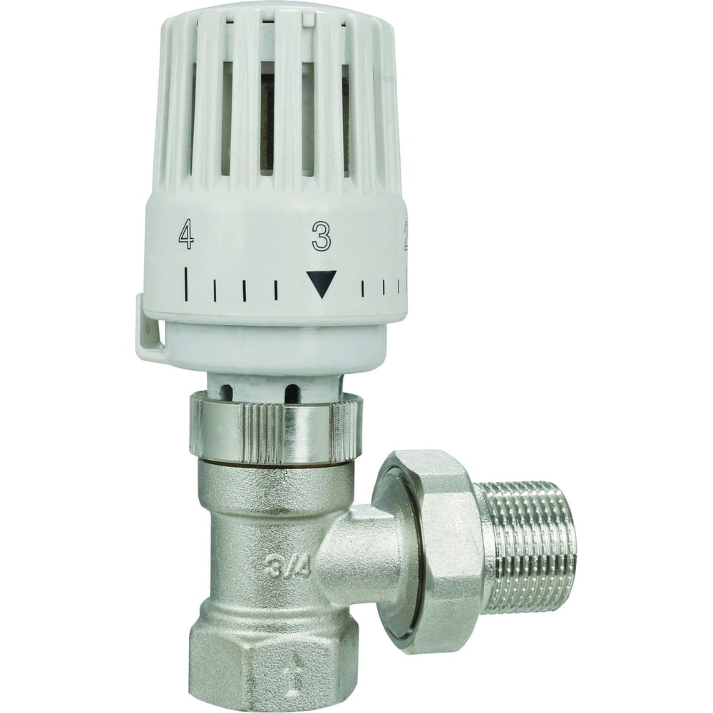 Изображение товара Терморегулятор SMT угловой 1/2 с клапаном и головкой