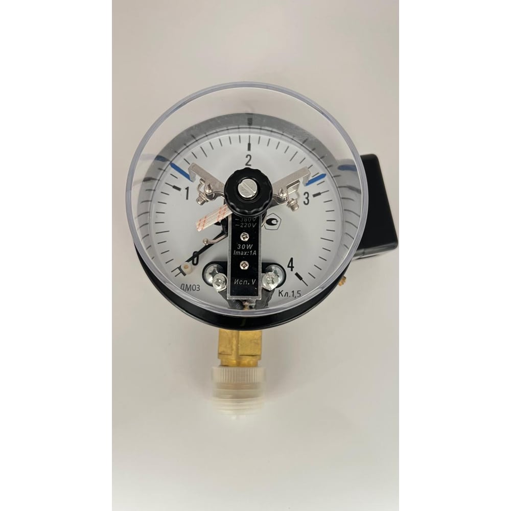 Изображение товара Манометр электроконтактный МЕТЕР ДМ 03-V-100-1-G до 4 бар