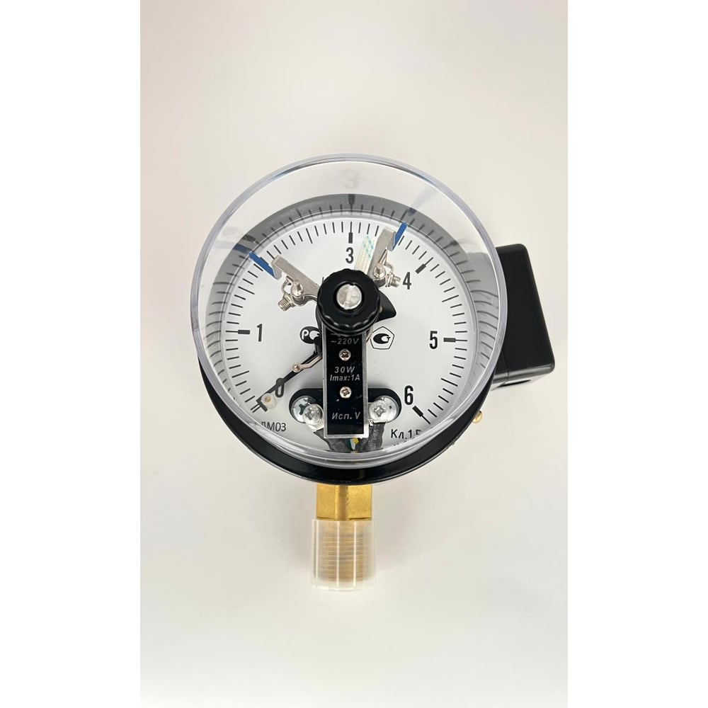 Изображение товара Электроконтактный манометр МЕТЕР ДМ 03-V-100-1-М измерение давления до 6 кгс/см2