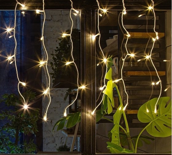 Изображение товара Электрическая гирлянда-занавес Winter Glade Теплый белый свет, 250 ламп CB250