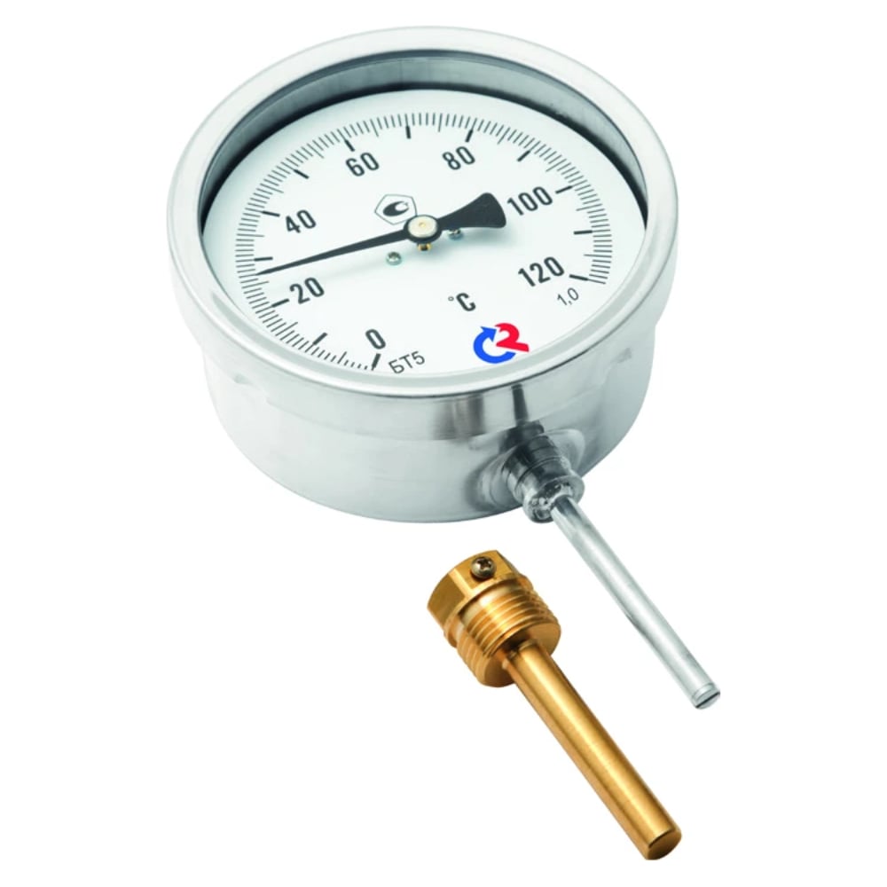 Изображение товара Термометр РОСМА БТ-52.211 радиальный с латунной гильзой