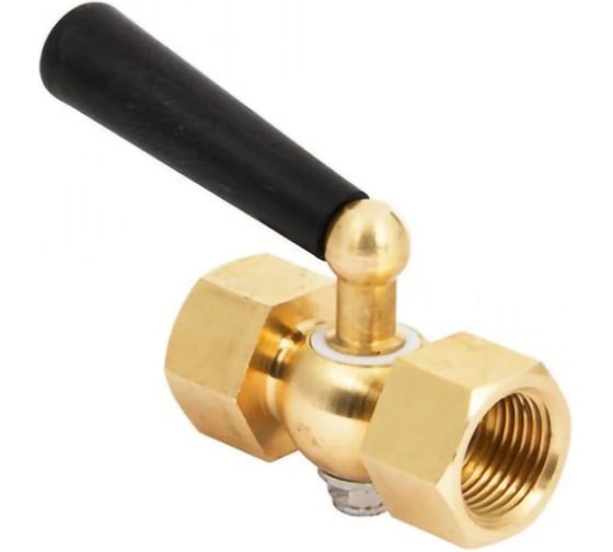 Изображение товара Кран для манометра трехходовой РОСМА Ду13 Ру25 латунный, с фторопластовой прокладкой и натяжной гайкой, ВР G1/4-G1/4, ручка-рычаг D070-04247