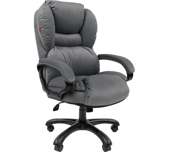 Изображение товара Кресло Chairman Home 434 ткань Т-55 серый, черный пластик 00-07195545