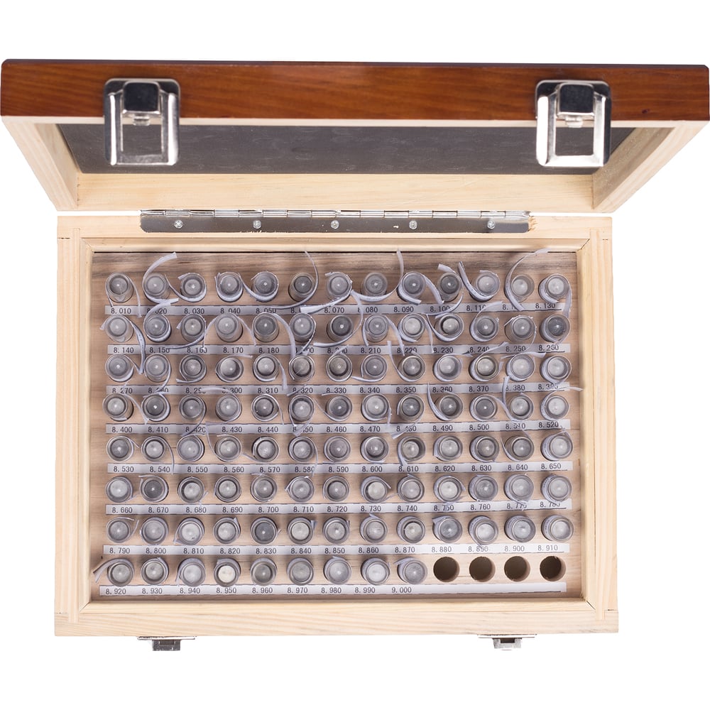 Изображение товара Набор калибров гл. от 8,01 до 9,00 мм 100шт сталь ЧИЗ