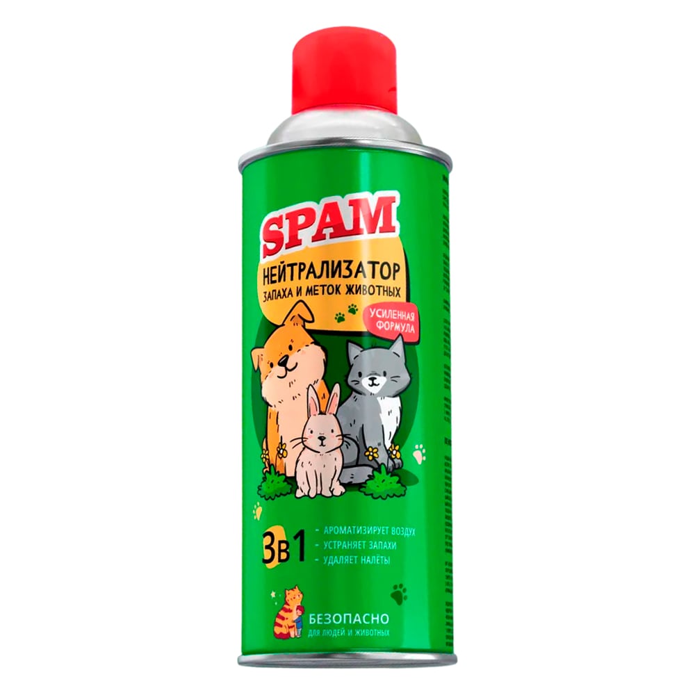 Изображение товара Нейтрализатор запаха и меток животных SPAM 520 мл, набор 12 штук СП-31/3-520-Т12