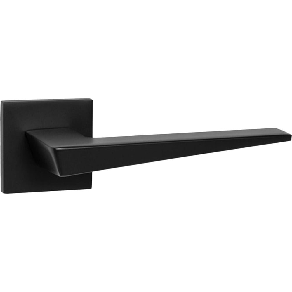 Изображение товара Дверная межкомнатная ручка VETTORE R21.051 MBP черный матовый квадратная стильная надежная