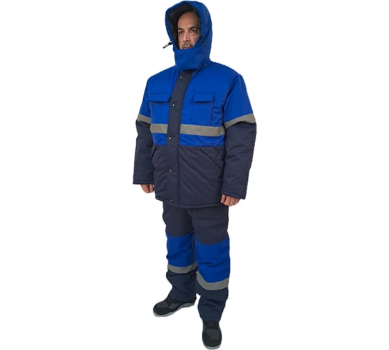 Изображение товара Зимний костюм URSUS БАЛТИКА IV кл.,куртка/полукомб. цвет: т.синий/василек, ткань НОРД КОС639-НОРД; 56-58, 170-176 КОС639-НОРД/56-58, 170-176