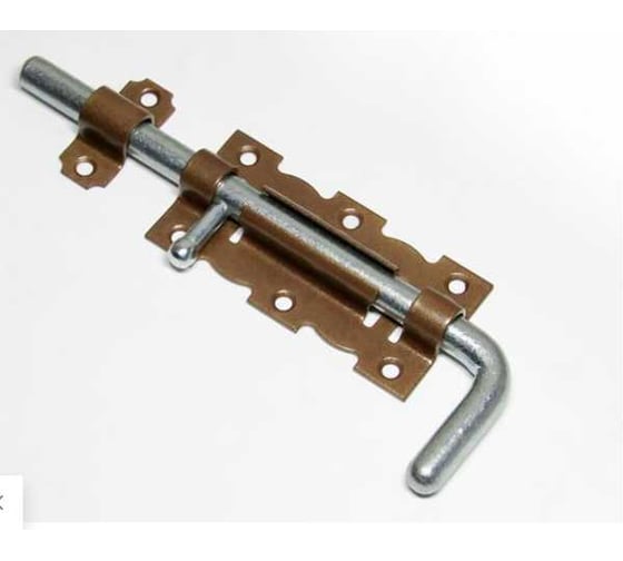 Изображение товара Задвижка дверная STARFIX 100мм круглая, бр.металлик, цинк SMP-48223-1