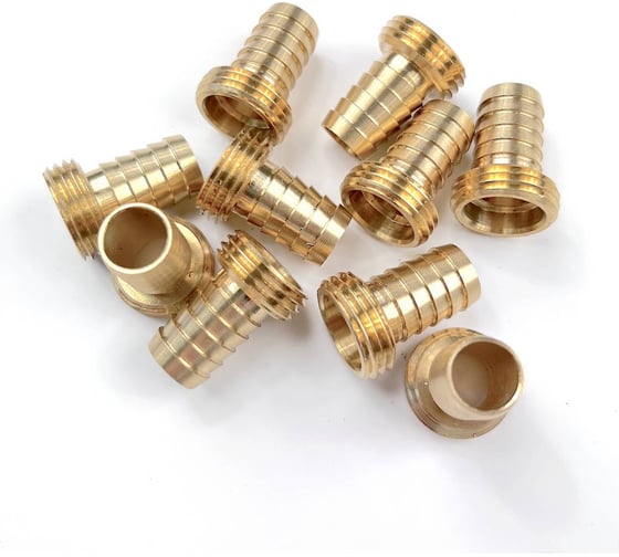 Изображение товара Штуцер латунный для шлангов наружная резьба 1/2 х елочка 12 мм, 10 шт Профитт 9279349