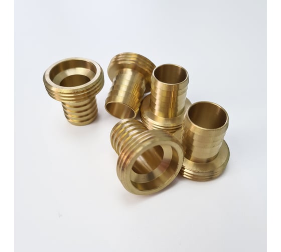 Изображение товара Штуцер латунный для шлангов наружная резьба 1 х елочка 19 мм, 5 шт Профитт 9279370