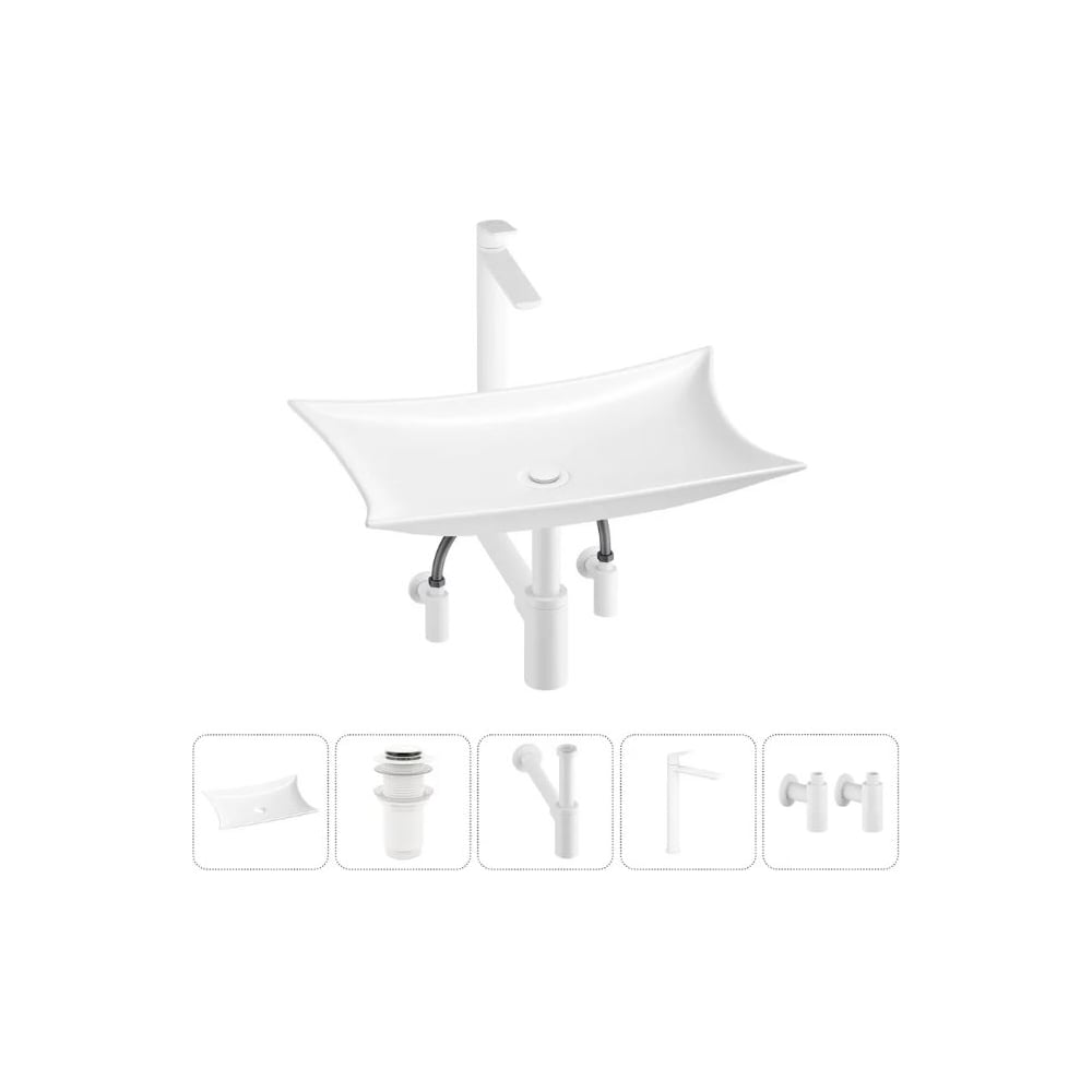 Изображение товара Комплект Wellsee 5 в 1 Lavinia Boho Bathroom Sink 59x39 см