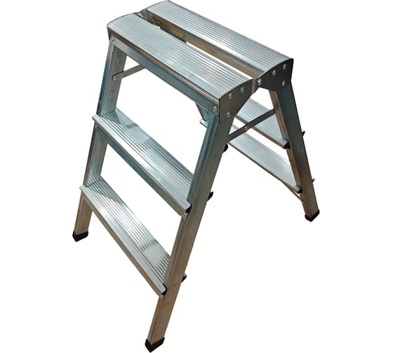 Изображение товара Стремянка двусторонняя ООО МЗТ 3 ступени, оцинкованная сталь stepladder3x3