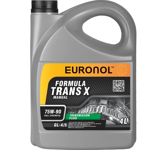 Изображение товара Трансмиссионное масло EURONOL TRANS X 75w-90, GL-4/5, 4 л 80061