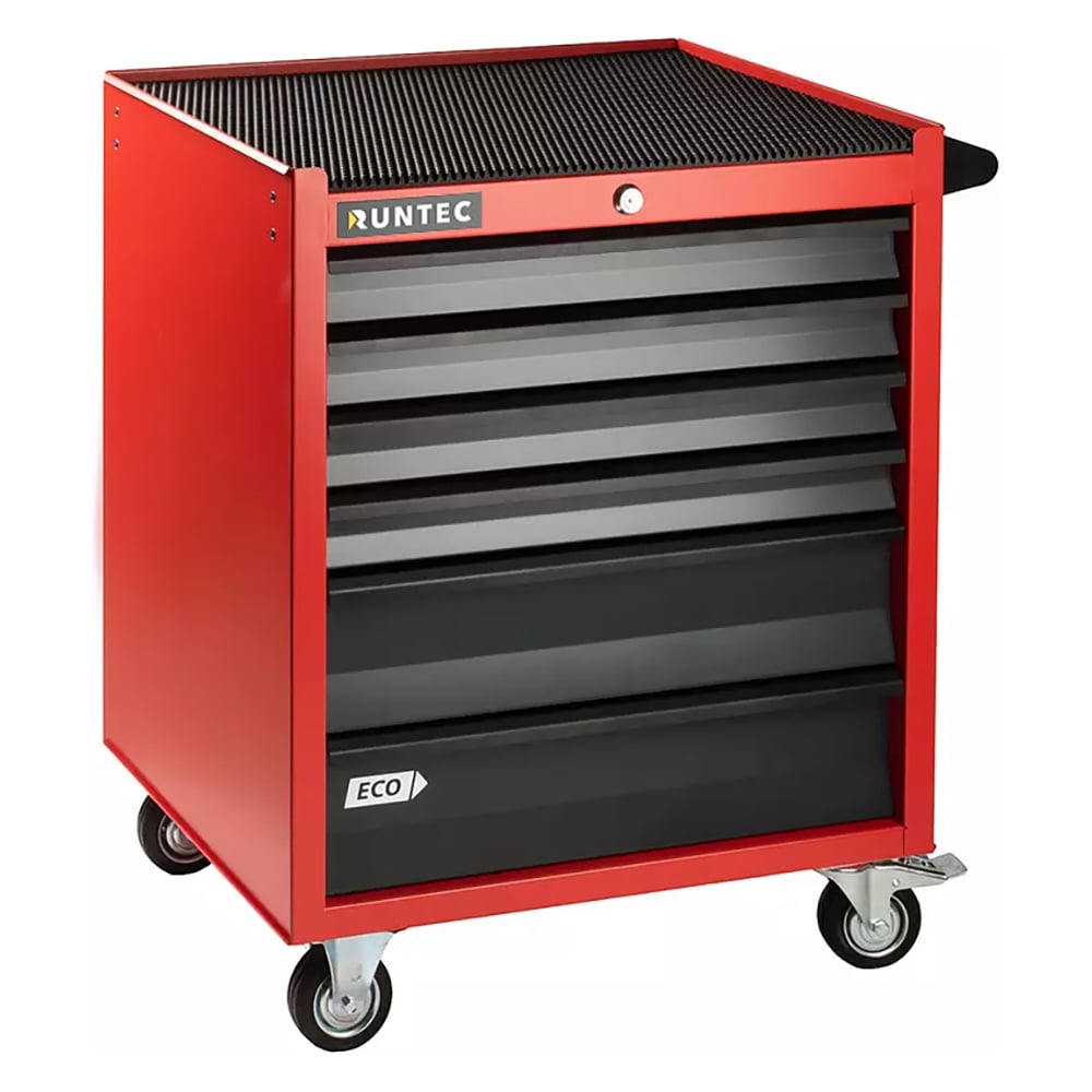Изображение товара Тележка инструментальная 6 полок RUNTEC ECO RTEC-6R красная профессиональная