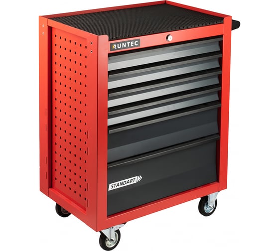 Изображение товара Тележка инструментальная 6 полочная RUNTEC Standart красная RTSTD-6R