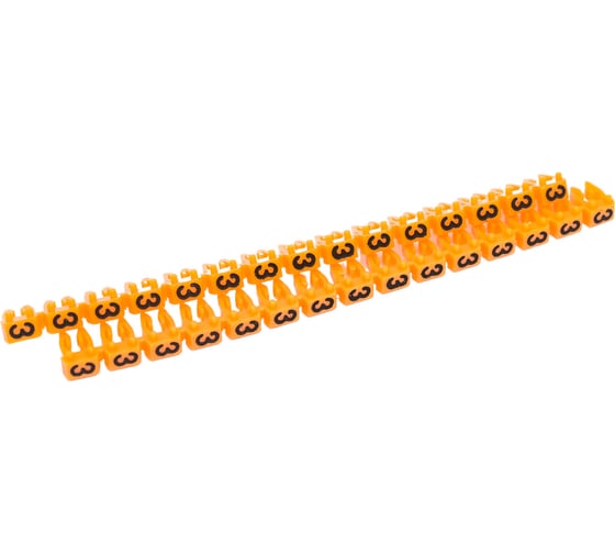 Изображение товара Кабельные маркеры - символ "3" оранжевый TDM ELECTRIC 1,5 мм2, упаковка 150 штук SQ0534-0004