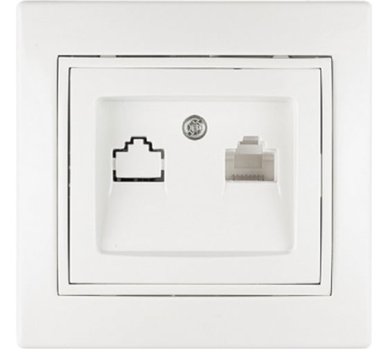 Изображение товара Компьютерная розетка TANGO белый скрытой проводки 100Мбит/с 1008841