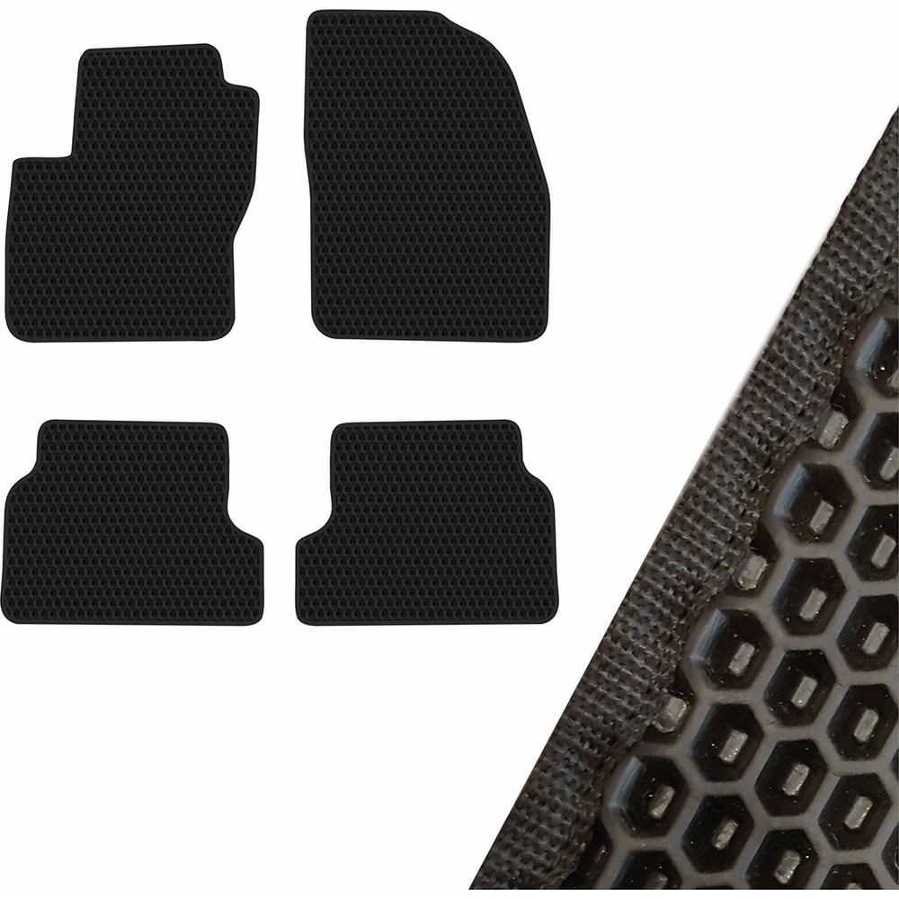 Изображение товара Коврик салона SKYWAY FORD FOCUS II 2004-2011 левый руль 4 пр. EVA Черный S01705149