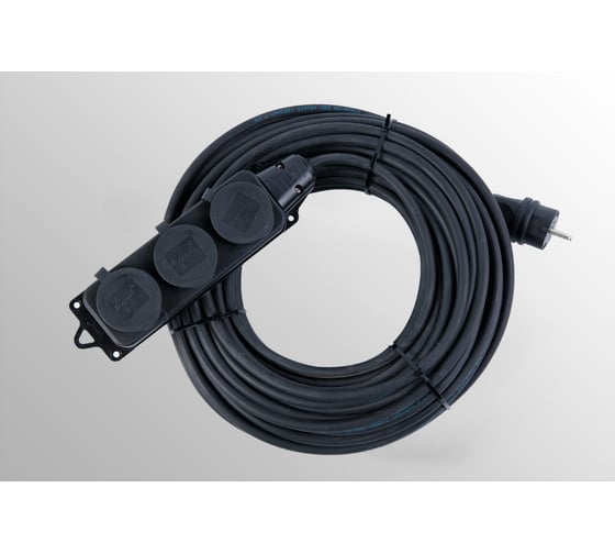 Изображение товара Удлинитель морозостойкий АТЛАНТ КГ Электрон 2х1,5 3 гнезда 20м IP44 EL70129