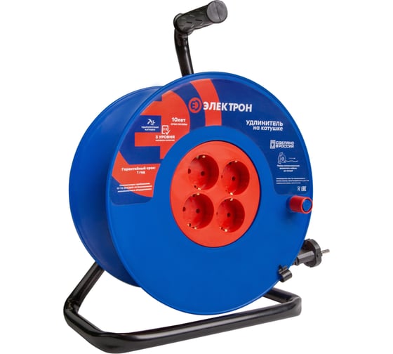 Изображение товара Удлинитель АТЛАНТ ПВС Электрон 2х2,5 50м на катушке IP20 EL70076