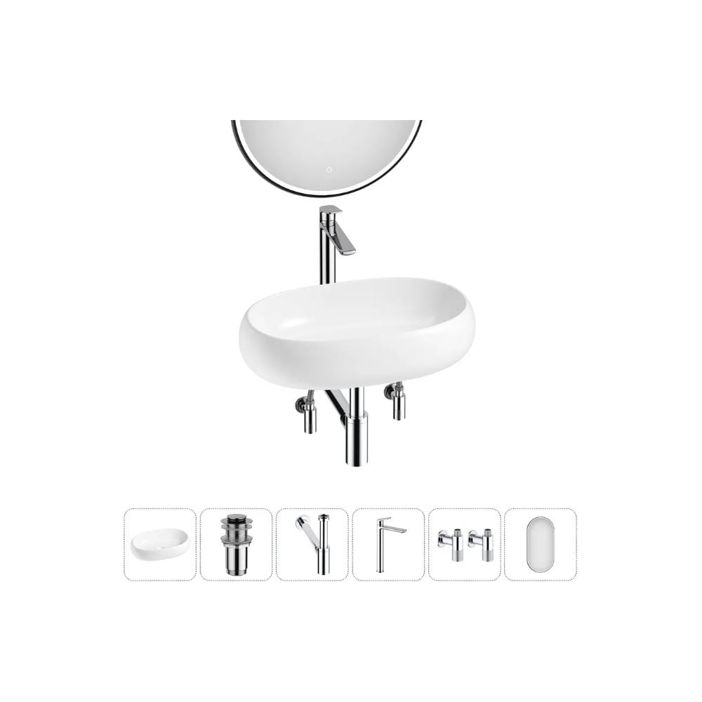 Изображение товара Nакладная раковина Wellsee 6 в 1 Lavinia Boho 56x33 см