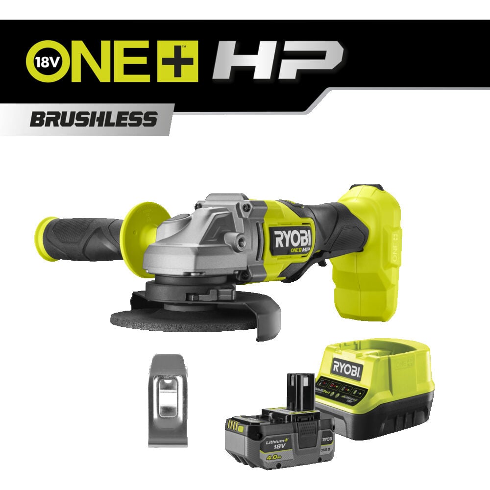 Изображение товара Бесщеточная углошлифмашина Ryobi RAG18X-1x40SJ 18В