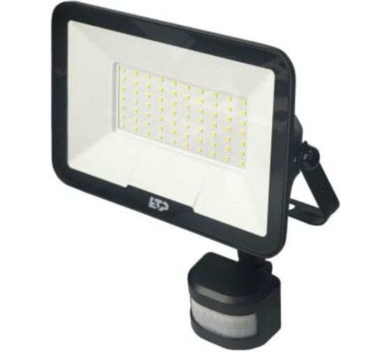 Изображение товара Светодиодный прожектор с датчиком движения ЕТР Submarine 50 Вт 5000К 100 lm/W IP65 IK06 36017