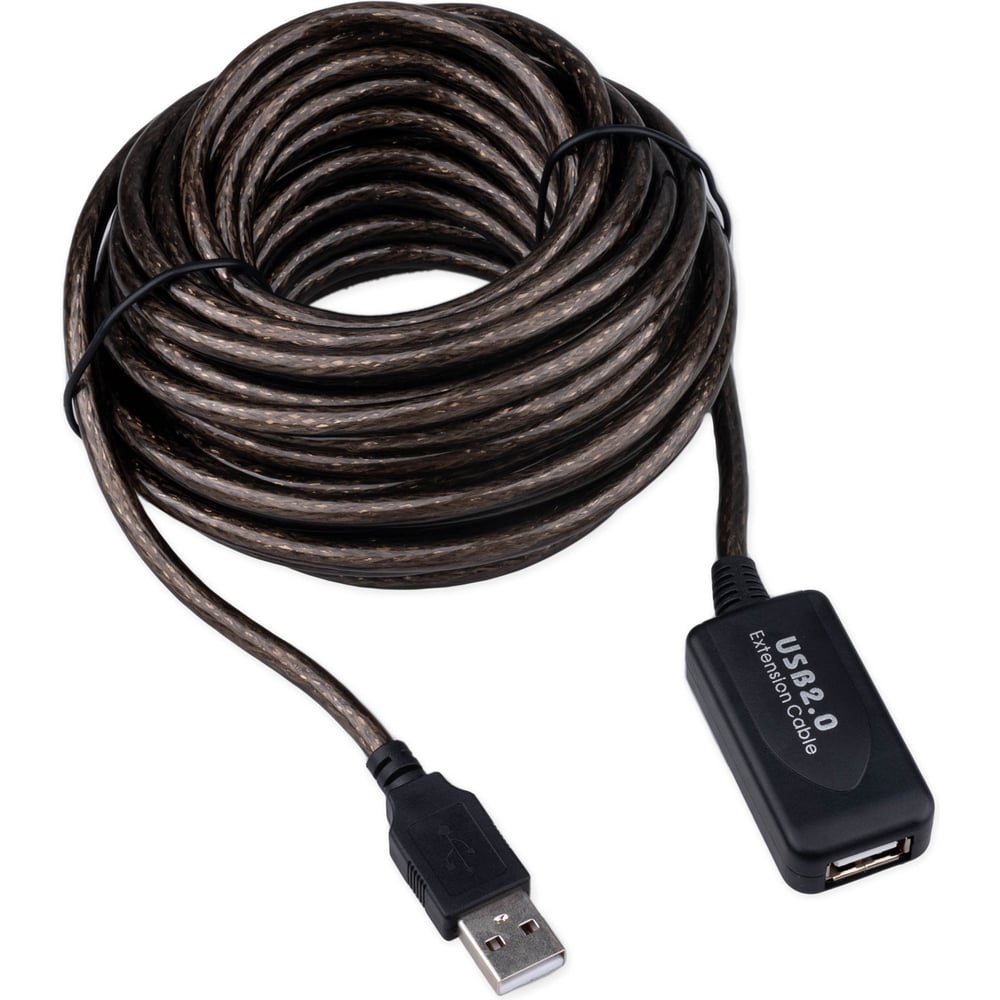 Изображение товара Кабель-удлинитель USB2.0 активный 10м Cablexpert UAE-01-10M черный