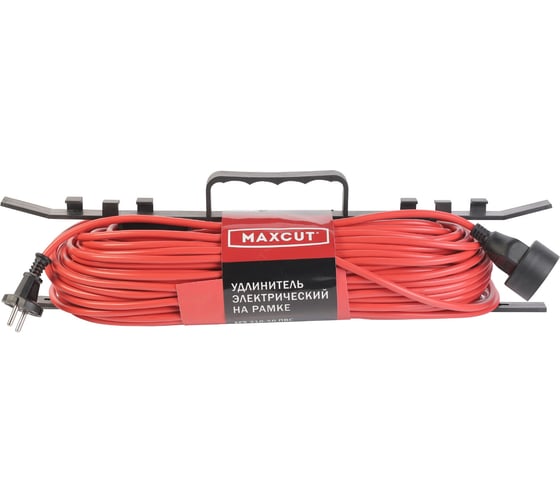 Изображение товара Удлинитель на рамке MaxCut EFS 315-30 ПВС (3х1,5) 30м 1 гнездо ПВС с заземлением IP20 3000Вт 991240131