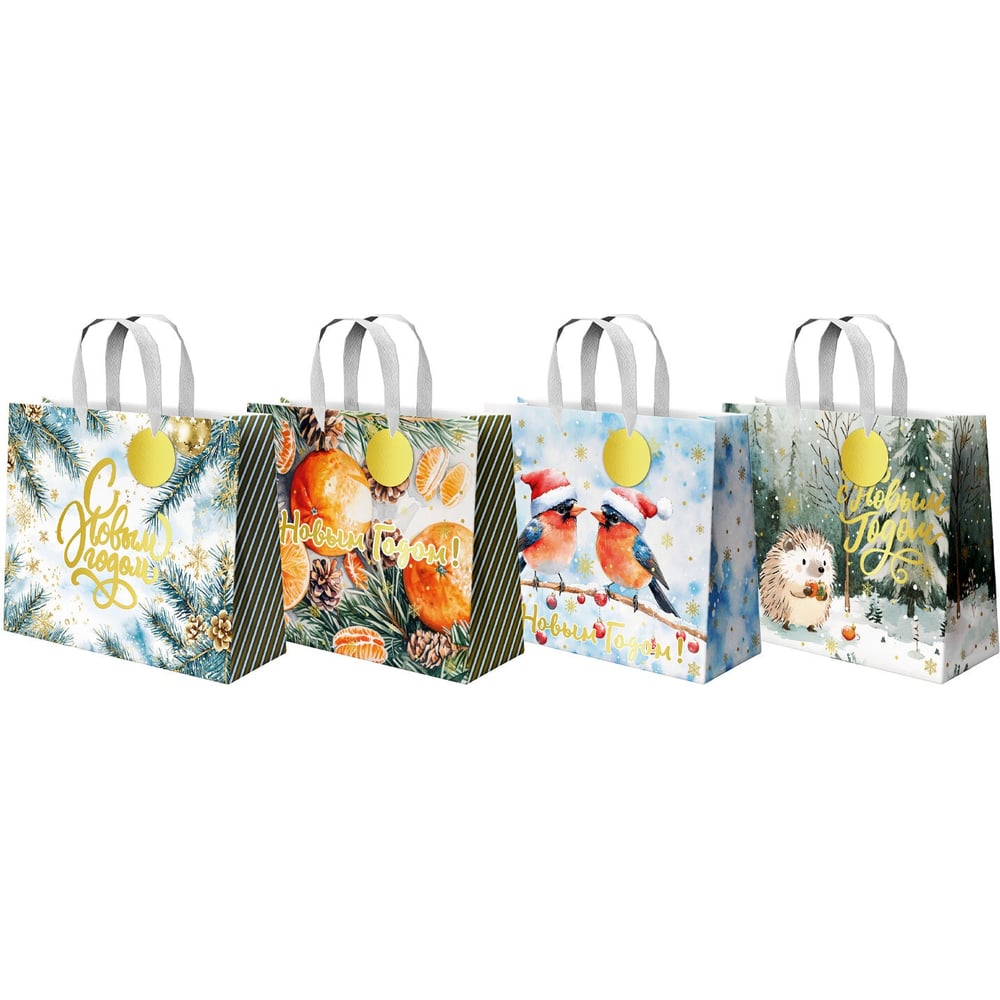 Изображение товара Пакет подарочный Золотая сказка 26х32х13см, фольга, 12 шт., ассорти 592447