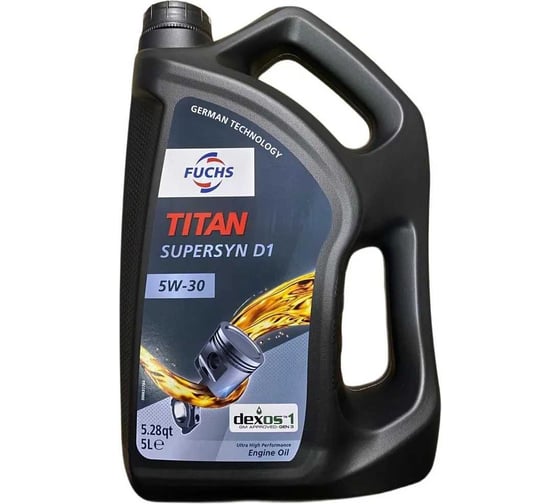 Изображение товара Масло моторное синтетическое FUCHS TITAN SUPERSYN D1 5W-30 5L 602176967