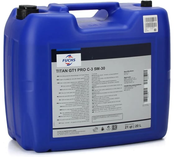 Изображение товара Масло моторное синтетическое FUCHS TITAN GT1 PRO C-3 5W-30 20L 601226380