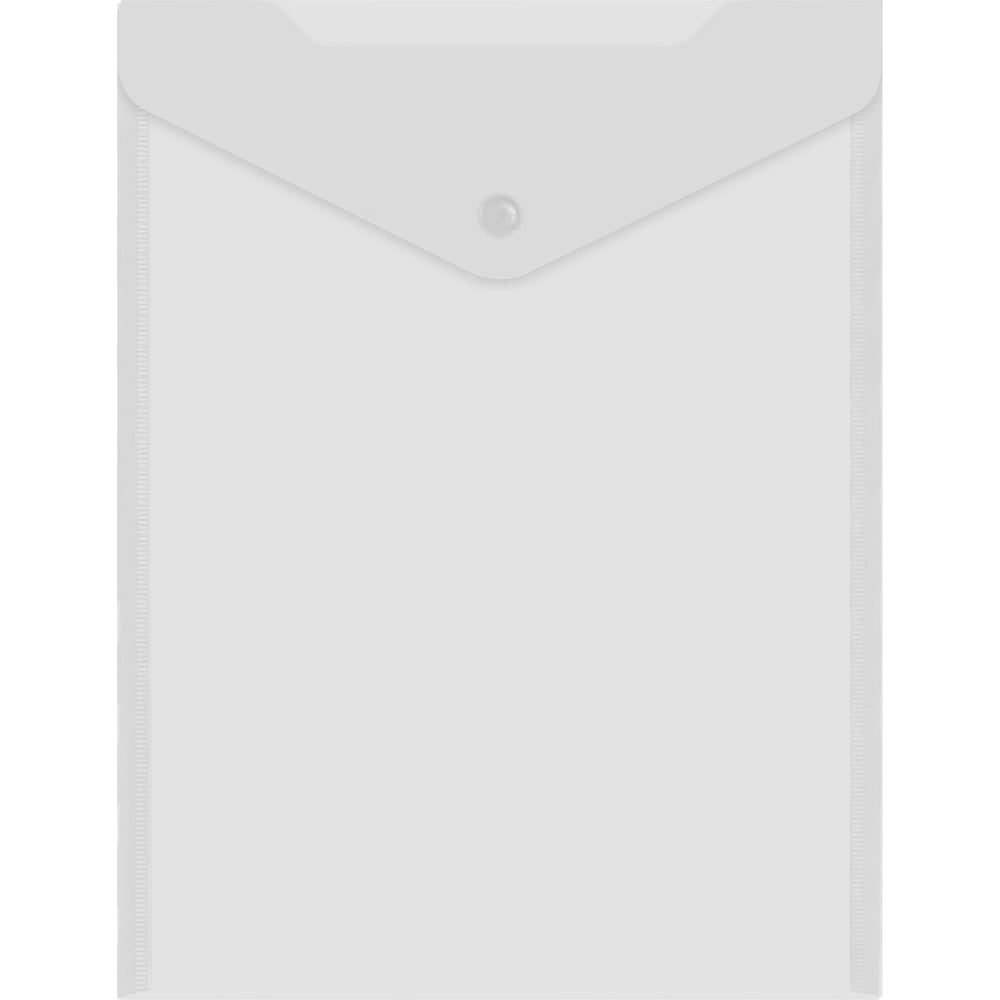 Изображение товара Папка-конверт с кнопкой BRAUBERG А4 UNIVERSAL, до 100 листов, вертикальная, прозрачная, 12 шт., 0.15 мм, 273075