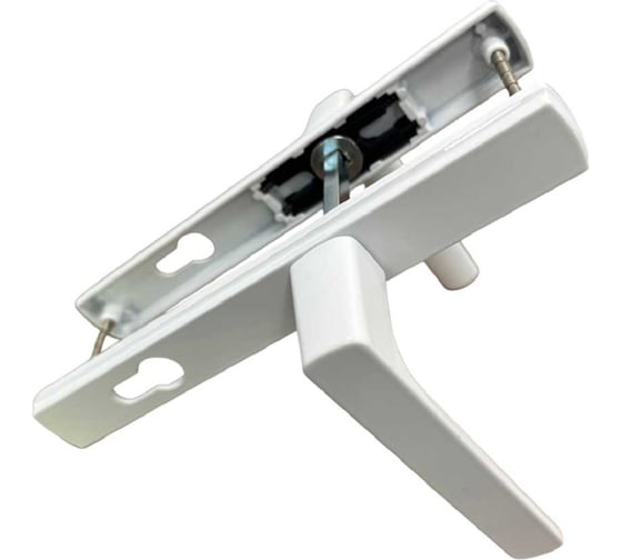 Изображение товара Ручки дверные Вантаж алюминиевые на планке, белый RAL 9016 V2-85W