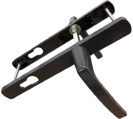 Изображение товара Ручки дверные Вантаж алюминиевые на планке, темно-серый RAL 7024 V1-85DG