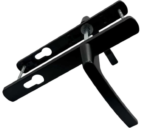 Изображение товара Ручки дверные Вантаж алюминиевые на планке, черный RAL 9005 V1-85BL