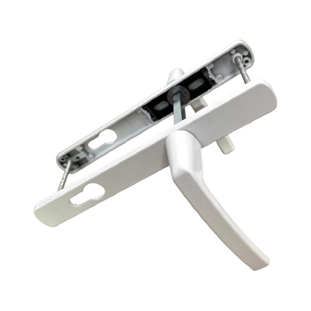 Изображение товара Ручки дверные Вантаж алюминиевые на планке белые RAL 9016