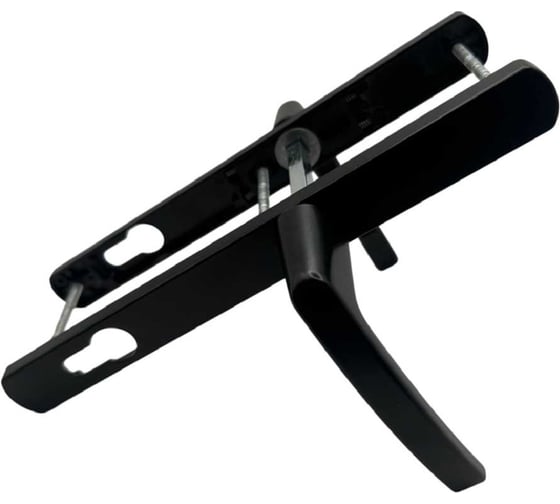 Изображение товара Ручки дверные Вантаж алюминиевые на планке, черный RAL 9005 V1-92BL