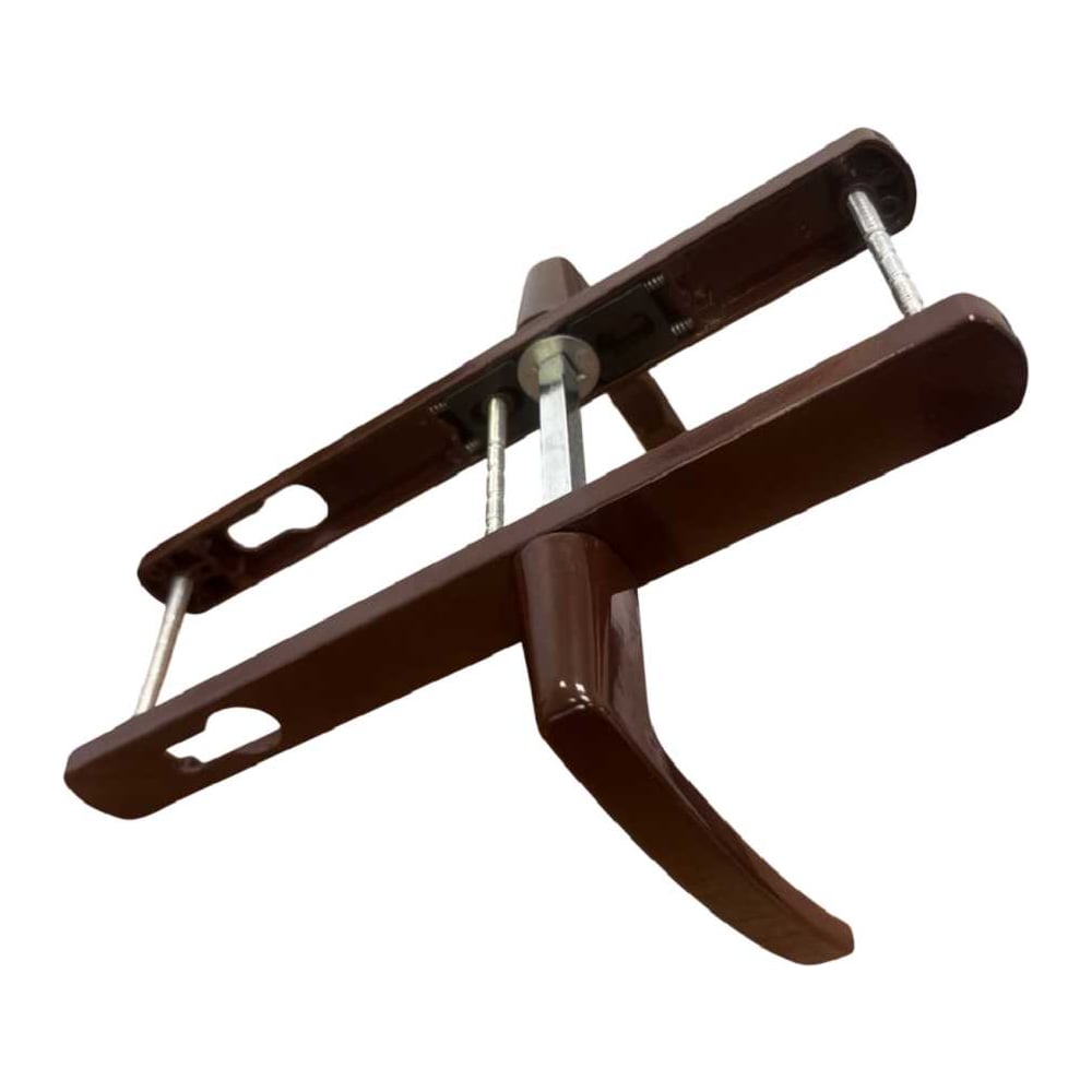 Изображение товара Алюминиевые дверные ручки Вантаж коричневые на планке 120 мм